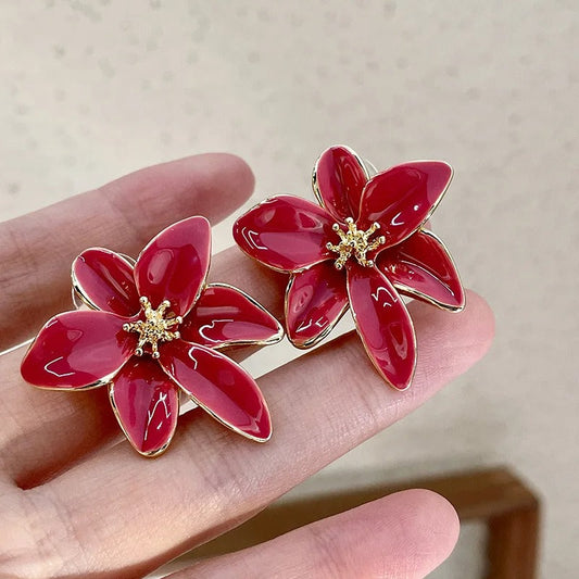 Micara - Red Blossoms - Ohrringe